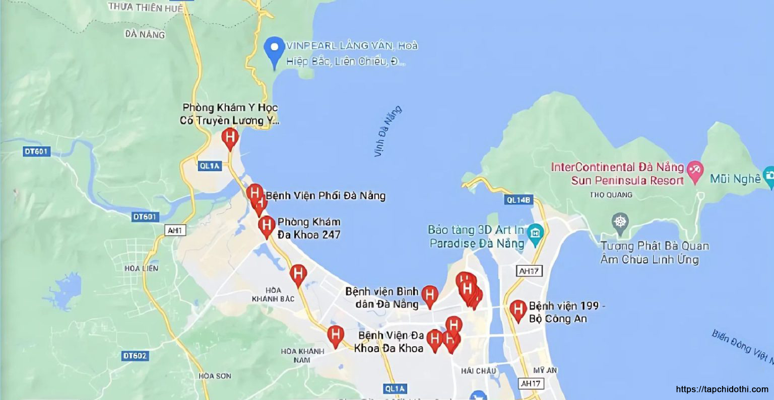 Bản đồ Vinhomes Hải Vân Bay và các vị trí tiện ích quan trọng tại Đà Nẵng